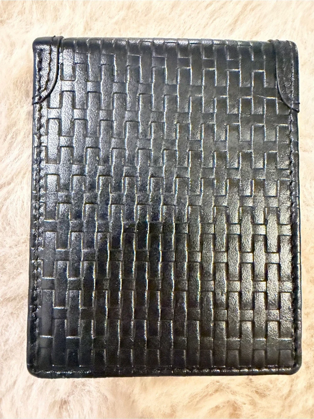 Castello Leather Black Card Sleeve Wallet